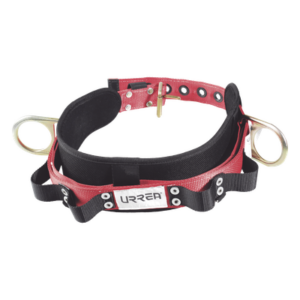 URREA SYS-USC01M – Cinturón de Seguridad para Liniero / Talla 40 / Neopreno de Alta Tensión / Nylon 4" Acolchonado / 4 Compartimentos / ANSI A10.14 y Z359.1 / Dos Anillos Tipo D