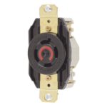 HUBBELL HUB-HBL-2410 – Receptáculo Industrial con Bloqueo de Media Vuelta / 20 A / 125/250 V CA / 3 Polos 4 Hilos / NEMA L14-20R / IP20