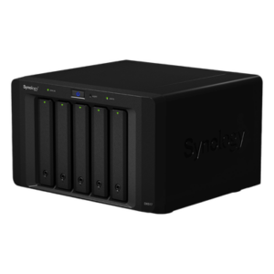 SYNOLOGY DX517 – Unidad de Expansión NAS / 5 Bahías SATA HDD/SSD 3.5" y 2.5" / Puerto eSATA / Hot-Swap / Expansión RAID Sin Reformatear