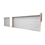 ACCESSPRO GARAGE88-SC – Puerta de Garage Americana / Aislada / 8x8 pies / Cuadro Corto 500x300 mm / Calibre 26 / Poliuretano 43 mm