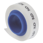 PANDUIT PMDR-0-9 – Rollos de Etiquetas Marcadoras / Pre-Impresas 0-9 / Poliéster / 2.4 m (7.87 ft) / Blanco