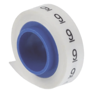PANDUIT PMDR-0-9 – Rollos de Etiquetas Marcadoras / Pre-Impresas 0-9 / Poliéster / 2.4 m (7.87 ft) / Blanco
