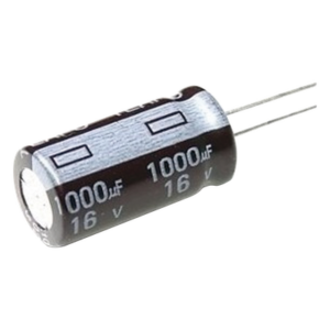 SYSCOM CE1000/16V – Capacitor Electrolítico de Aluminio / 1000 µF / 16 Vcc / Radial / 105 °C / 10 x 15 mm