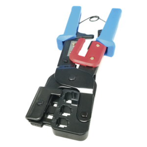 EPCOM POWERLINE EP-376M – Pinza para Plegar Conectores con Cavidades para RJ45 (8P8C), RJ11 (6P4C) y RJ9 (4P4C). Mecanismo para Plegado Asegurado.