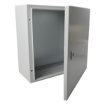 PRECISION PST-4040-20A – Gabinete de Acero IP66 / 400x400x200 mm / IK10 / Placa Trasera Galvanizada / Cierre con Llave / 15.7x15.7x7.9 in
