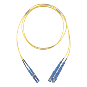 PANDUIT F92ERLNSNSNM005 – Jumper de Fibra Óptica / Monomodo OS2 9/125 / LC-SC Duplex / OFNR Riser / LSZH / 5 m (16.40 pies) / Amarillo