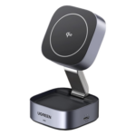 UGREEN 35316 – Cargador Inalámbrico 2 en 1 / Qi 2 15W / Base Auriculares 5W / Salida USB-C 5W / Potencia Total 25W / Protección Múltiple