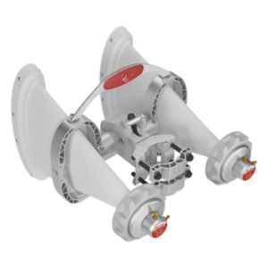 RF ELEMENTS AH90WB4X4SMA – Antena Sectorial Asimétrica / 90° / 4x4 MU-MIMO / 4900-7125 MHz / 15 dBi / VSWR 1.5:1 / TwistPort Sin Pérdida