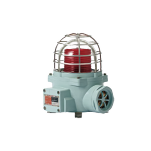 QLIGHT SNESL-120-R-ATEX – Luz LED de advertencia / Rojo / 120 VCA / 105 dB / IP66 / Zona peligrosa / 60-80 flashes/min