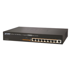 PLANET FGSD-910P – Switch no adminsitrable PoE de 8 Puertos PoE 100BaseTX + 1 Puerto 100/1000Base-T con 150W de Potencia Total