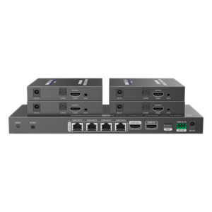 EPCOM TITANIUM TT824 – Kit Divisor y Extensor HDMI / Divide 1 Fuente HDMI a 4 Pantallas / Extiende la señal HDMI hasta 70 m / Resolución 4K @ 60 Hz/ Cat 6/6a/7 / IPCOLOR / CERO LATENCIA / Uso 24/7 / Puerto S/PDIF / EDID / RS232 / Salida Loop / Alimente solo el Tx