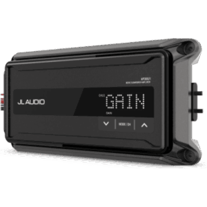 JL AUDIO 10-03428-00 – Amplificador Náutico Monobloque / Clase D / 200 W RMS a 4 Ω / 300 W RMS a 2 Ω / IP67 / 9-16 VDC / Filtro Paso Alto-Bajo / Refuerzo de Graves / JL Audio