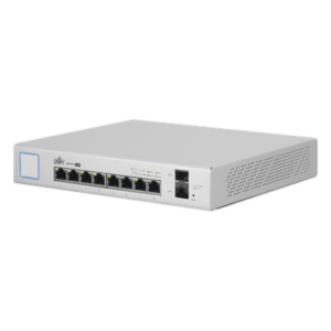 UBIQUITI US-8-150W – Switch UniFi Administrable de 8 Puertos Gigabit PoE+ 802.3at/af y PoE Pasivo 24V.