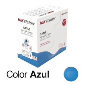 HIKVISION DS-1LN5E-SB – Bobina de Cable UTP / Cat5E 24 AWG / 305 m (1000 ft) / 100% Cobre / PoE 802.3af/at / Uso Interior / PVC CM