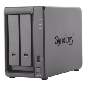 SYNOLOGY DS720PLUS – Servidor NAS de escritorio con 2 bahías / Expandible a 7 bahías / Hasta 112 TB