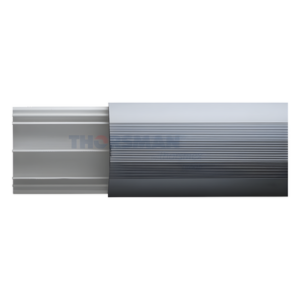 THORSMAN DMCPVCAL – Ducto de Media Caña / Base PVC y Tapa Aluminio / 2.5 m (8.2 ft) de Largo / 90.5 mm x 19.7 mm / NOM-001-SEDE-2005