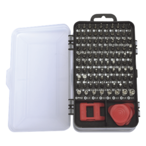 PRECISION PST-H020-04 – Juego de Reparación Electrónica / 115 Piezas / 98 Puntas de Precisión / Acero Cr-V / Estuche de Almacenamiento