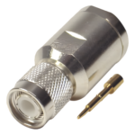 RF INDUSTRIES,LTD RFT-1201-SI – Conector Coaxial TNC Macho / 50 Ohm / Rosca / Para Cable LMR-400 y Equivalentes / Cuerpo Bronce Plateado / Contacto Oro / Aislante Teflón