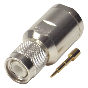 RF INDUSTRIES,LTD RFT-1201-SI – Conector Coaxial TNC Macho / 50 Ohm / Rosca / Para Cable LMR-400 y Equivalentes / Cuerpo Bronce Plateado / Contacto Oro / Aislante Teflón