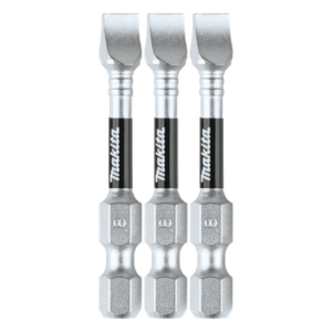 MAKITA E-00882 – Punta plana SL IMPACT-XPS / 8 mm / 3 piezas / Acero alta resistencia / Tratamiento anti-corrosión