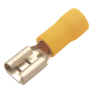 EPCOM POWERLINE AE55096 – Terminal Hembra Aislada / 0.250 pulgadas / Calibre 12 - 10 AWG / Push-On / Paquete 25 piezas
