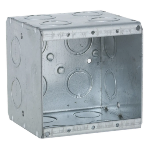 RACO HUB-696 – Caja Multigang / 2 Gangs / 3.5 in Profundidad / 16 Entradas 1/2-3/4 in / 45 in³ / UL Listed