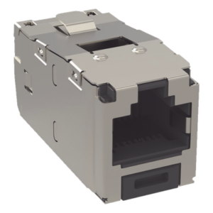 PANDUIT CJS688TGY – Módulo Jack RJ45 Blindado / Categoría 6 / Mini-Com TG / 10GBase-T / Sin Herramienta de Impacto / 22-26 AWG / -10°C a 65°C