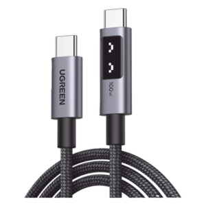 UGREEN 35501 – Cable USB-C a USB-C / Carga Rápida 100W / Transferencia 480 Mbps / Nylon Trenzado / 1 m (3.3 ft)