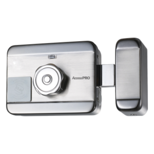 ACCESSPRO ACCESSRIMMOTOR – Cerradura Eléctrica Motorizada / Lector Proximidad EM 125 kHz / 1000 Tarjetas / 12 VCC / Exterior