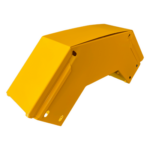 CHAROFIL CHFBVE904X4R8EPK – Curva Vertical Exterior / 90° / Aluminio 4" x 4" / Radio 8" / Epóxico Amarillo / IP para Exteriores