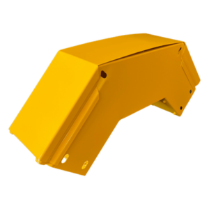CHAROFIL CHFBVE904X4R8EPK – Curva Vertical Exterior / 90° / Aluminio 4" x 4" / Radio 8" / Epóxico Amarillo / IP para Exteriores