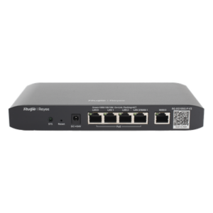 RUIJIE RG-EG105G-P-V3 – Router Balanceador SD-WAN / 4 Puertos PoE+ / 600 Mbps / 100 Usuarios Concurrentes / 2 Líneas ISP / 54 Watts