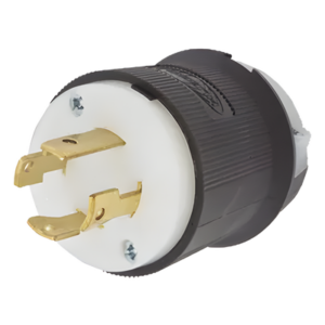 HUBBELL HUB-HBL-2721 – Clavija Industrial con Bloqueo de Media Vuelta / 30 A / 250 V CA / 3 Polos 4 Hilos / NEMA L15-30P / 2.75 x 2.33 in (7.0 x 5.9 cm)