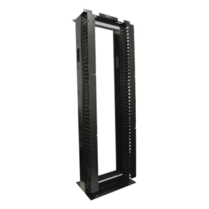 SIEMON RS3-07 – Rack de Aluminio / 45U / 7 ft (2.1 m) x 19 in / Gestión 190 Cables Cat6 / Organizadores Verticales con Puertas / Diseño Apilable