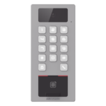 HIKVISION DS-K1T502DBFWX-C-E1 – Terminal de Control de Acceso / Videoportero Multiapartamento / 2 Megapixel / IP65 & IK09 / 10,000 Huellas / 100,000 Tarjetas / PoE / 2 Relays / Wi-Fi