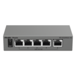 RUIJIE RG-ES205GC-V2 – Switch Capa 2 Gestionado en la Nube / 5 Puertos Gigabit / Switching 10 Gbps / Forwarding 7.44 Mpps / Diseño sin Ventilador / Protección 6 kV / Modo CCTV de un Clic / 32 VLANs / Gabinete Metálico / Ruijie Cloud