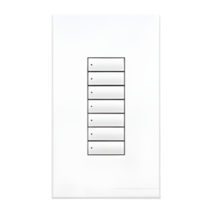 LUTRON ELECTRONICS QSWS27BIWH – Teclado de pared seeTouch QS / 7 botones / estilo insert / 24-36 V CD vía QS Link / blanco / GRAFIK Eye QS, Sivoia QS, Energi Savr Node, Quantum
