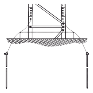 Trylon TRY-ST-GROUND3 – Sistema de Aterrizaje de 3 Piernas / Acero Galvanizado / Carga 5.000 kg / Secciones 13-21