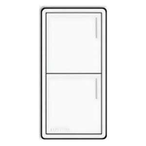 LUTRON RADIORA 3 RRSTHN2BWH – Botonera híbrida Sunnata RF / 2 botones / dimmer integrado 120 V / retroiluminada / acabado blanco / RadioRA 3