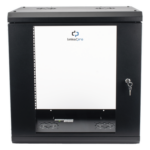 LINKEDPRO SR1912LH3G – Gabinete de Pared / 12U / 19" / 455 mm Profundidad / Cristal Templado / 80 kg Carga / 1.99 x 2.04 x 1.57 pies