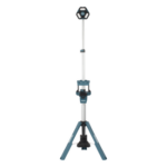 MAKITA DML-814 – Lámpara de Torre Inalámbrica / 3000 Lúmenes / 3 Cabezales Multidireccionales / Altura 2.2 m (7.2 ft) / IP55 / Batería 18V