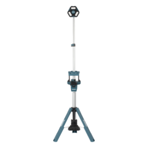 MAKITA DML-814 – Lámpara de Torre Inalámbrica / 3000 Lúmenes / 3 Cabezales Multidireccionales / Altura 2.2 m (7.2 ft) / IP55 / Batería 18V