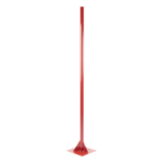 TOTAL GROUND BP/M2 – Base Plana con Mástil / Acero 30 x 30 cm / Tubo 1 7/8" Calibre 18 / Altura 2 m (6.6 ft) / Cartabones Inox 3/16" / Salida Cable 1"
