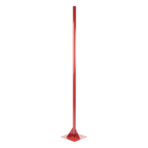 TOTAL GROUND BP/M2 – Base Plana con Mástil / Acero 30 x 30 cm / Tubo 1 7/8" Calibre 18 / Altura 2 m (6.6 ft) / Cartabones Inox 3/16" / Salida Cable 1"