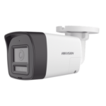 HIKVISION DS-2CE16U0T-LXTS – Cámara Bala TURBOHD / 4K 8 Megapixel / Lente 2.8 mm / Ángulo 113° / Dual Light IR 30 m (98.4 ft) + Luz Blanca 20 m (65.6 ft) / Audio Bidireccional / Sirena y Estrobo LED / IP67 / Metal