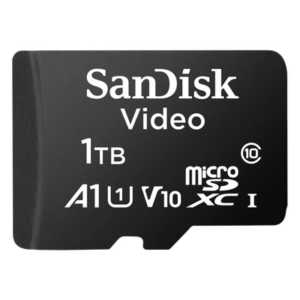 SANDISK SDSDQA5S51T00BP – Memoria microSD / 1TB (1024GB) / Alta Resistencia / Videovigilancia 24/7 / Clase 10 / -25°C a 85°C / 3.28 pies