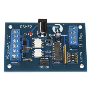 Ruiz Electronics RSMF2R – Tarjeta de Control para Semáforos / Gestión Aleatoria de Estados / Tiempo Ajustable 0.5-10 s / Contacto Seco / 12 VCC 500 mA / Modo Siempre Rojo