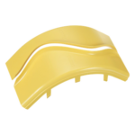 PANDUIT FROVRASC6LYL – Tapa de Bajada Vertical Exterior de 90° / Radio de Curvatura 50.8 mm / Canaleta 6x4 FiberRunner™ / Material PC/ABS Resistente a UV / Altura 220.2 mm (0.72 ft)