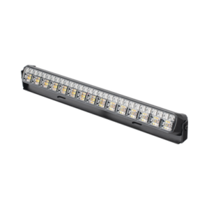SIGNALPRO SP88RRAW – Luz Auxiliar LED / 45 LEDs Tricolor / 11.42" / Lente Transparente / SAE / 12-24 VDC / Halo Rojo