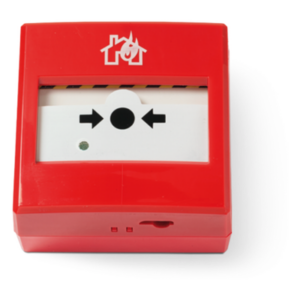 INIM ELECTRONICS EC0020 – Pulsador Manual de Alarma / Direccionamiento Automático / EN 54-11 / EN 54-17 / Aislador de Cortocircuito / LED Multicolor / 240 Direcciones